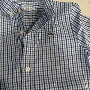 Vineyard Vines Blue Checkered Casual Button Down Shirt